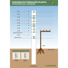 Piquet Métaliques Intermédiaires VM-13 pour Vignes