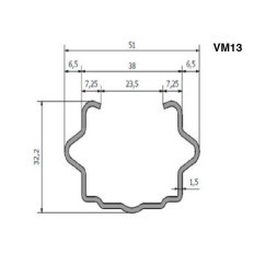 Postes Metálicos Intermédios VM-13 para Vinhas