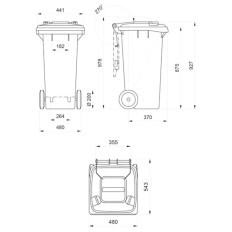 Conteneur Poubelle 120L - Articles Vinicoles