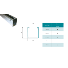 Poteau Métallique Extrémité VIN-MF 62/62