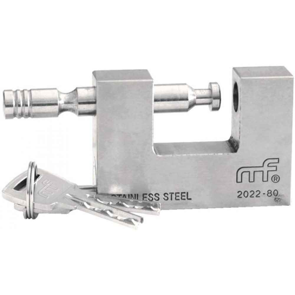 Rectangular stainless steel padlock mf 2022-80-BL 80mm