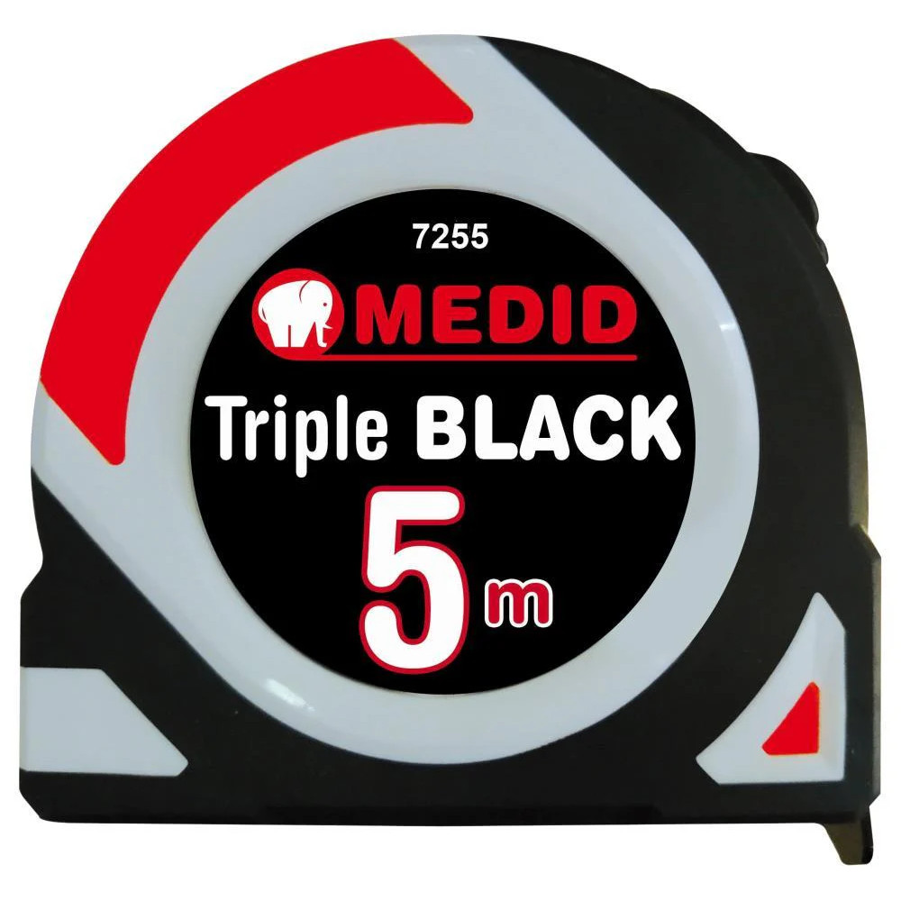 Cinta métrica Medid Triple Negro 5 m